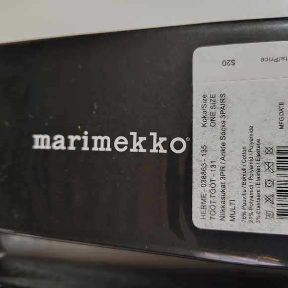 Marimekko Bright Multicolor Striped & Polka Dot "TODDLER" Socks - 6 Pack - Picture 2 of 3